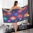 thumbnail image 7 of Coolnut City Fireworks Bath Towels Set,2 Piece Pure Cotton Ultra Soft High Absorbent Quick Dry Towel Set,1 Bath Towels, 1 Wash Cloths Wash cloth, 7 of 7