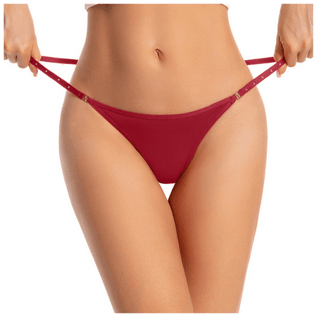 Fulorrnie Underwear for Women Breathable Seamless Cute Comfort Panty High Cut Banded Waist Elastic Stretchable Panties Red L