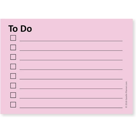Gazelle To Do List Sticky Notes With Lines 3x4 In 4 Pads 100 Sheets Pad 400 Total Sheets Pastel Pink Sticky Notes Pastel Pink Walmart Canada