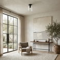 thumbnail image 4 of Evelyn&Zoe 10" Matte Black Metal/Glass Semi Flush Mount, 4 of 6