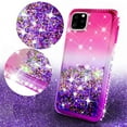 thumbnail image 3 of SPY Case for Apple iPhone 13 Pro Case with Tempered Glass Screen Protector Liquid Glitter Cute Case Cover for Girls Women - Pink/Purple, 3 of 5