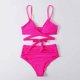 thumbnail image 2 of Traje de baño dividido para mujer a la moda, Bikini Sexy cruzado con estampado en la cintura Fridja  nalpqowj54053, 2 of 4