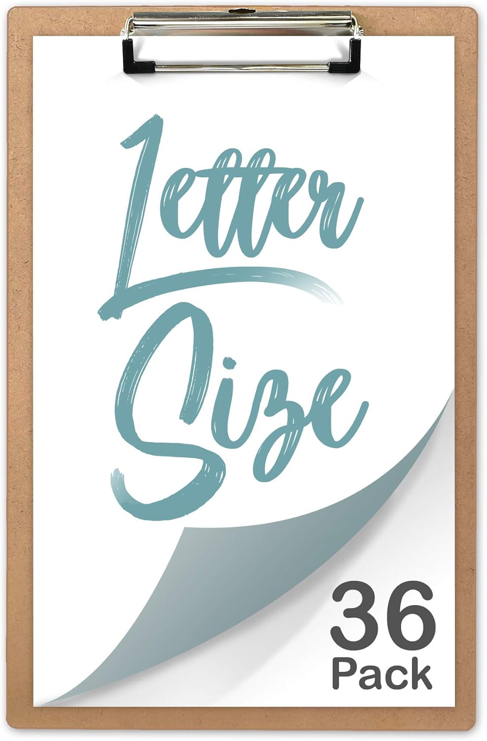 Acrimet Clipboard Letter Size A4 (13” x 9 1/16”) Low Profile Clip (Hardboard) (36 Pack)