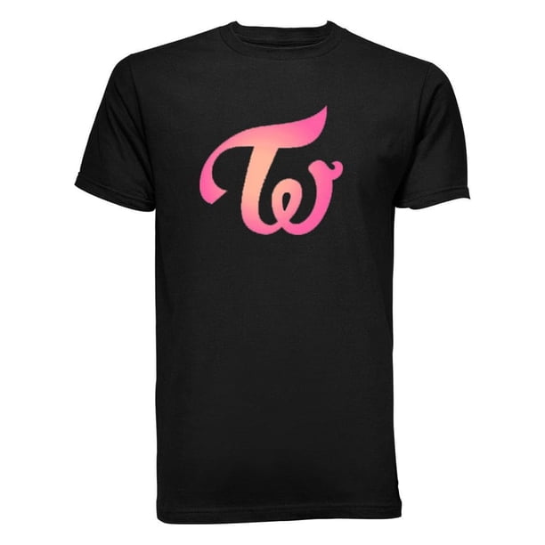 Playera Twice Kpop 01 grupo twice impresión Frente - Cuello Redondo - Hombre o Mujer con impresión "DTG" Full Color (XL, Negro/Hombre)