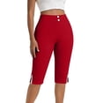 thumbnail image 6 of Lenago Athletic Yoga Pants for Women Comfortable Sport Pants with Side Pockets Breathable Quick Dry Yoga Pants Gym Workout Running Plus Size Red XL, 6 of 8