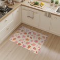 thumbnail image 2 of ODIKA 3'x5' Warm Autumn Tones Floral Pumpkin Design Washable Accent Rug Charming Nature-Inspired Pattern with Leaves Pet Friendly, Non-Shedding Mat for Bedside, Nursery Room, 2 of 7