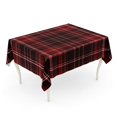 thumbnail image 1 of JSDART Red Christmas Plaid Printing Pattern Autumn Check Black Holiday Tartan Tablecloth Table Desk Cover Home Party Decor 60x104 inch, 1 of 1