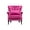 Rose - Velvet, variant on Guyou Mid Century Accent Chair Modern Button Tufted Armchair Wingback Club Chair Velvet Single Sofa Lounge Chair with Pillow for Living Room Bedroom, Rose