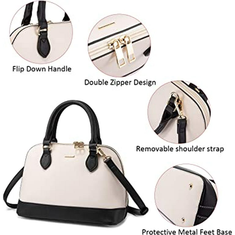 EVVE Women's Small Satchel Bag Classic Top Handle Purses Fashion Crossbody Handbags with Shoulder Strap