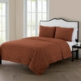 thumbnail image 4 of VCNY Home Kaleidoscope Geometric Orange 3 Piece Bed Quilt & Sham Set, Full/Queen, 4 of 5