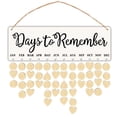 thumbnail image 4 of KALLORY Wooden Birthday Reminder Board Delicate Calendar Hanging Ornaments Date Display Adornment for Home Office (Beige and Black), 4 of 8