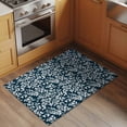 thumbnail image 2 of Entryway Rug 2'x3', Navy Blue Spring Floral Small Rug for Kitchen Bathroom Door Mat Indoor Entrance, Farmhouse Flowers Elegant Pastoral Non-Slip Area Rugs Floor Mats Carpet Front Door Rugs, 2 of 8