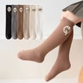 thumbnail image 5 of Godderr Kids Toddler Girls 2 Pairs Socks,Princess Cotton Stockings,Stacked Socks,Mid-Calf Socks,Bow Tie Socks for 3-12 Years Old, 5 of 6