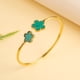 thumbnail image 4 of Classic luxury hot sale five-leaf flower stainless steel open bangle Lucky grass bangle Girl Girl anniversary wedding jewelry Cl, 4 of 5