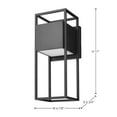 thumbnail image 5 of Nuvo Lighting Supreme 18W LED Large Wall Lantern Matte Black Finish, 5 of 7