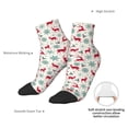 thumbnail image 6 of Fuzoiu Vintage Christmas Reindeer Print Adult Socks, Crew Moisture-wicking Socks, Unisex Cushion Crew Socks,Casual Sports Ankle Socks, 6 of 7