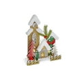 thumbnail image 1 of Led Snow Covered Wooden Glitter Triple House, 1 of 3