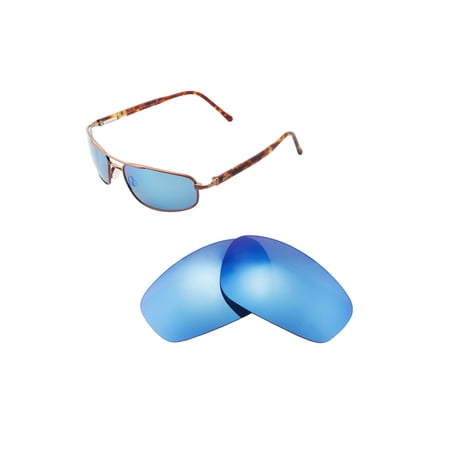 Walleva Ice Blue Polarized Replacement Lenses for Maui Jim Kahuna Sunglasses