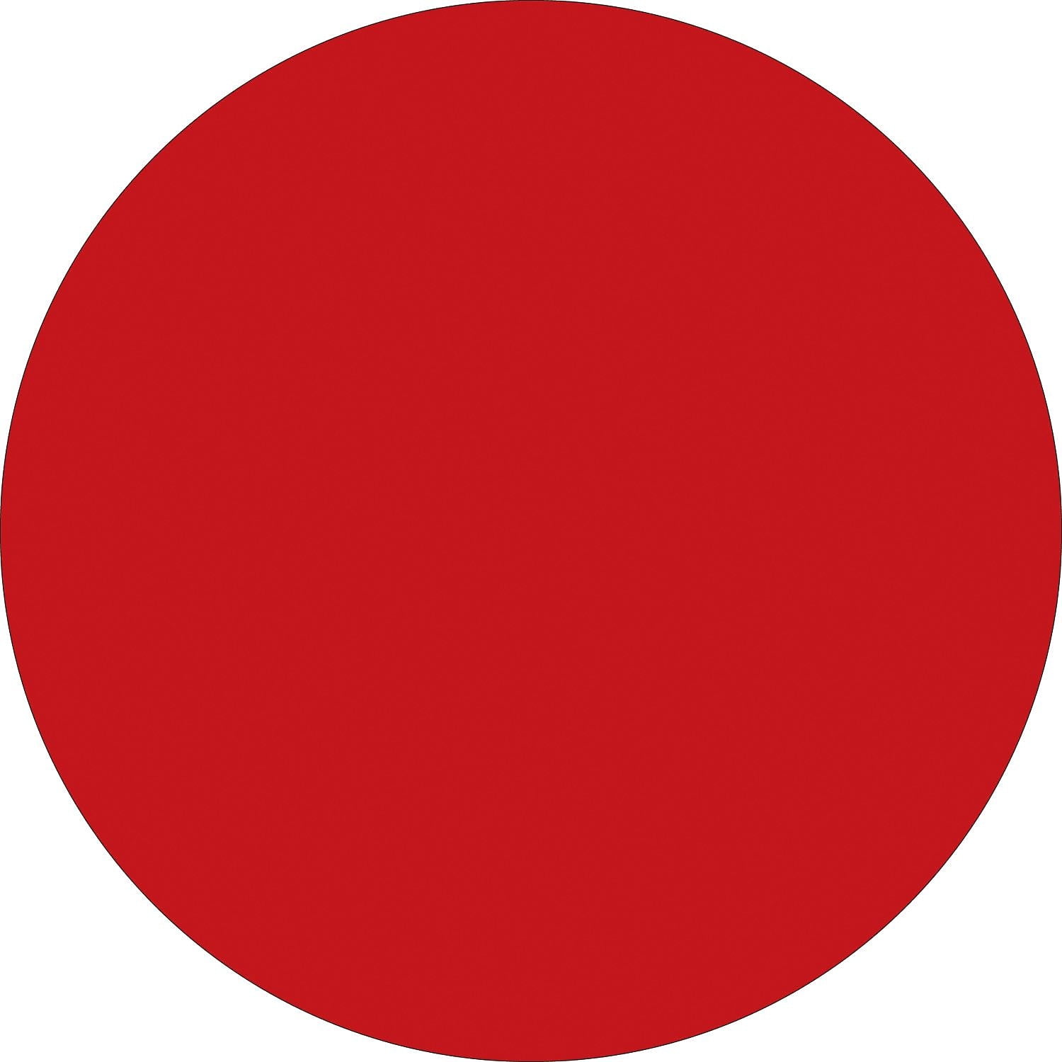 Tape Logic Inventory Circle Labels 1 1/2' Red 500/Roll DL612A