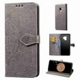 thumbnail image 3 of Dteck Case For Samsung Galaxy S9 Plus Flip Case Wallet Leather [Kickstand] Emboss Flower Folio Magnetic Protective Cover with Card Slots, Gray, 3 of 3