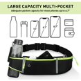 thumbnail image 5 of Cinturón para correr para hombres y mujeres, riñoneras deportivas, cinturón ajustable impermeable para llevar teléfonos, llaves, botella, adecuado para correr, andar en bicicleta, viajar, 5 of 5