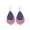 Blue-1, variant on 1 Pair 4th of July Earrings Patriotic Earrings for Women - Memorial American Flag USA Dangle PU Jewelry - Independence Fourth of July Outfits Accessories