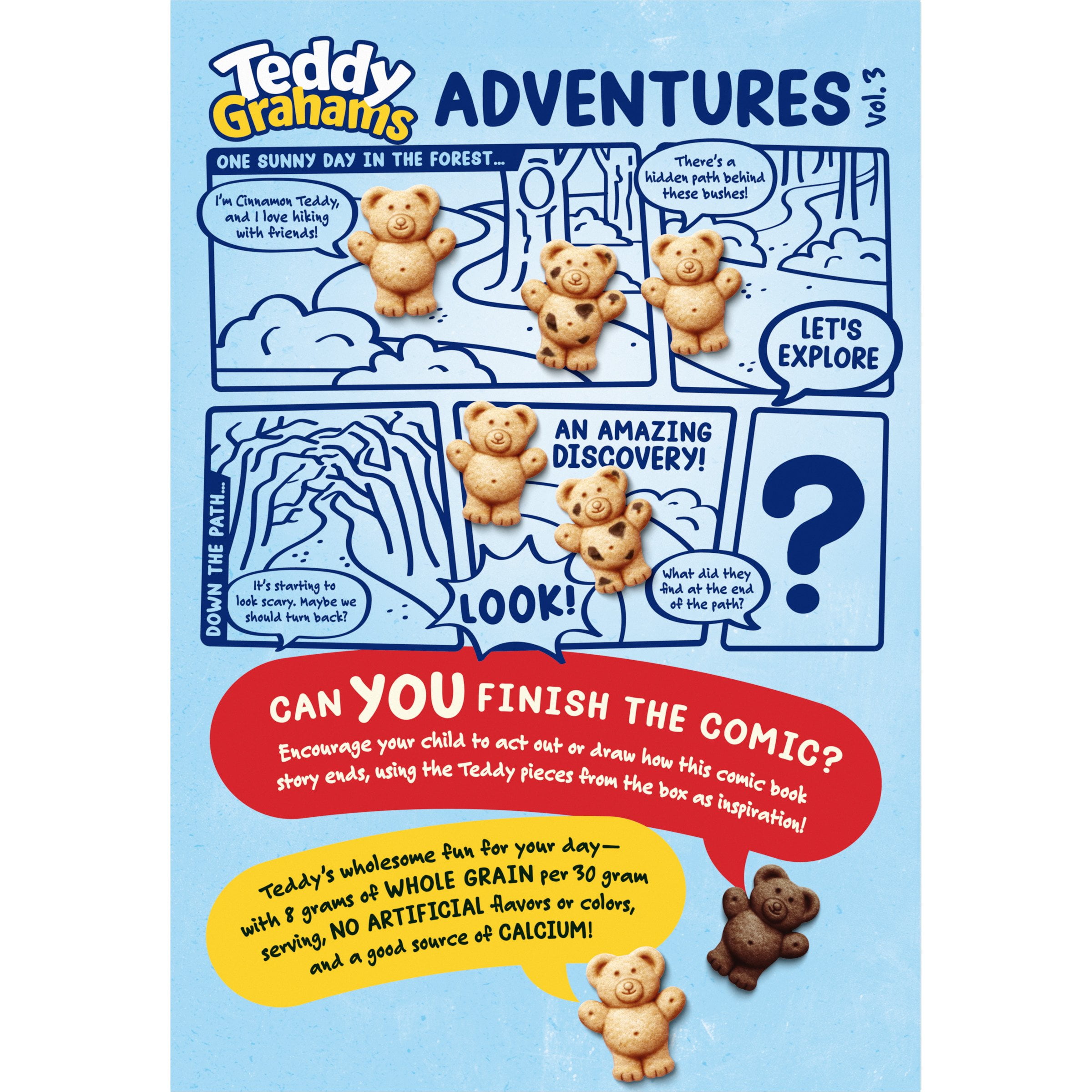 3 Pack of Teddy Grahams Cinnamon Graham Snacks - 10 oz (Packaging Varies)