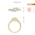 thumbnail image 6 of ANGARA Lab Grown Diamond Twisted Vine Ring for Women in 14K Yellow Gold (Size-6mm| Color-F-G| Clarity-VS) | April Birthstone, Anniversary, Jewelry Gift for Women | Lab-Grown Diamond Ring, 6 of 8
