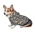 thumbnail image 7 of Fotbe Bulldog Print Print Small Dog Sweater Hoodies Pet Grey Hooded Soft Fleece Sweatshirts with Pocket Fall Winter Puppy Cat Sweaters Warm Clothes-Small, 7 of 7