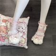 thumbnail image 2 of huajiao Girls 𝗟olita Shoes Cute Bowknot Lace Trim Round Toe Dress Shoes 𝗟ow Heel 𝗠ary Jane Shoe for 𝗣𝗮rty Wedding, 2 of 5