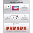thumbnail image 6 of ORICO 5 Bay Hard Drive Docking Station with RAID External Hard Drive Enclosure USB 3.0 Aluminum 2.5''/3.5'' SSD HDD Docking Station with 80MM Cooling Fan Max Up to 100TB( 5x20TB), 6 of 9