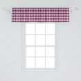 thumbnail image 2 of Ambesonne Quatrefoil Window Valance, Classical Argyle Inspired Oriental Ornamental Mesh Motif, Curtain Valance for Kitchen Bedroom Decor with Rod Pocket, 54" X 12", Baby Pink Plum, 2 of 2