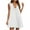 White, variant on A Line Dresses for Women New Women's Cute Mini Dress Sleeveless V Neck Ruched Tank Casual Summer Party Dress with Side Pockets Pinky M