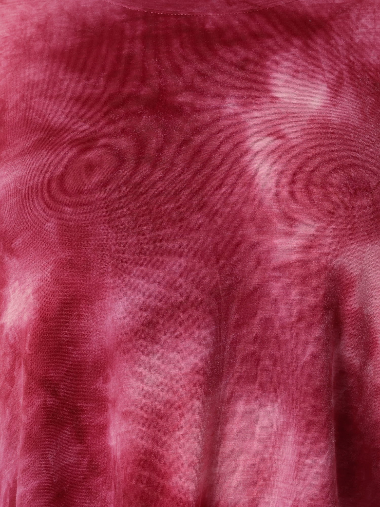 DARING DIVA Women's Plus Size Tie Dye High Low Tunic Tops 4X Burgundy