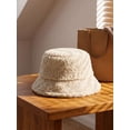 thumbnail image 6 of BadPiggies Women Winter Bucket Hat Adjustable Vintage Cloche Hats Warm Faux Fur Wool Outdoor Fisherman Cap, 6 of 6