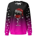 thumbnail image 4 of Chandail en Molleton pour Femmes Joyeux Temps Froid Chandails à Capuchon Femmes Imprimé de Noël Col Rond Chandail en Molleton Décontracté Col Rond Ajusté Chandail Tops Manches Longues Chandails à Capuchon Femmes Chemises d'Entraînement Blouse Ample, 4 of 4