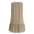 thumbnail image 5 of Lenpel Womens Mini Tank Dresses V Neck Sleeveless Ruffle Hem Boho Summer Dresses Flowy Casual Beach Vacation Clothes, 5 of 6
