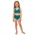 thumbnail image 4 of Girls Swimsuits Crisscross Back 2 Piece Swim Suits with Chest Pad Bathing Suit Girls 9-10 Years, 4 of 5