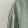 thumbnail image 6 of Tops ! Xihbxyly Linen Shirts for Women Loose Fit, Women's V-Neck Long Sleeve Loose Button Cotton and Linen Tunic Shirts Summer Shirts Blouse Army Green XS, 6 of 7