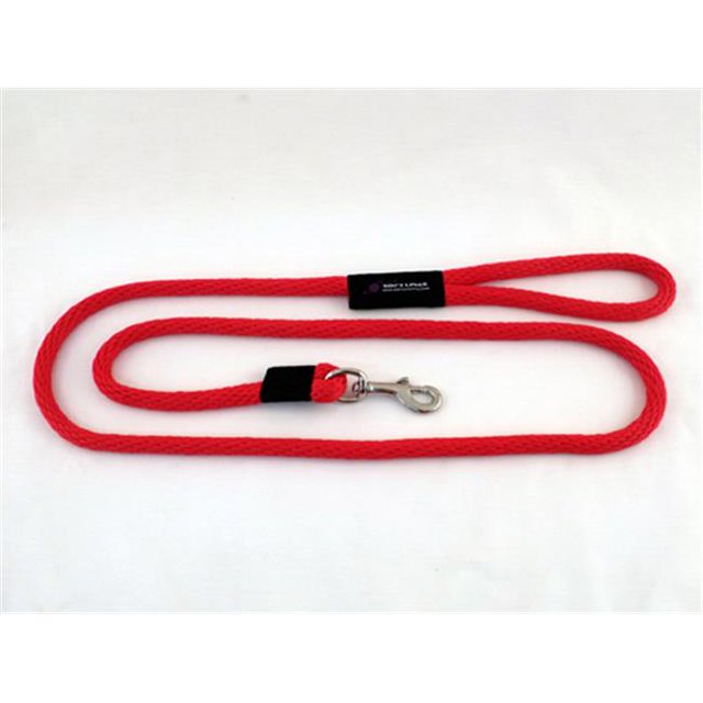 Laisse à Pression Douce pour Chien 0,37 Po. Diamètre par 6 Pi. - Rouge
