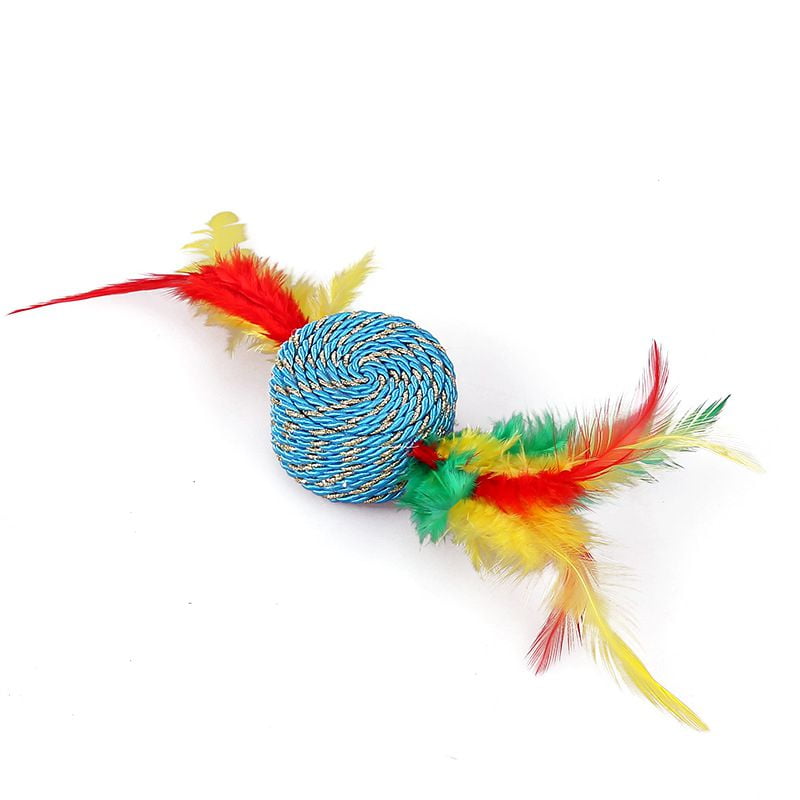 Funny Cat Toy Interactive Pet Kitten Feather Cat Toys Catnip Scratcher