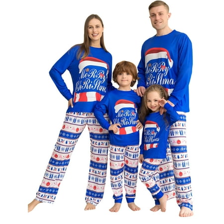 

AMILIEe Christmas Family Matching Pajamas Long Sleeve Plaid Sleepsuit Nigthwear