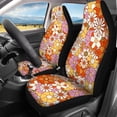 thumbnail image 2 of HUISEFOR Hippie Flower Car Seat Cover Set Breathable Non Slip Front and Back Seat Covers Protectors Elastic Car Accessories Comfortable Universal Fit for Most Cars SUVs, 2 of 6