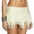 thumbnail image 2 of Douhoow Women Ruffle Mini Skirts Solid Low Waist Irregular Pleated Flowy Skirts, 2 of 7