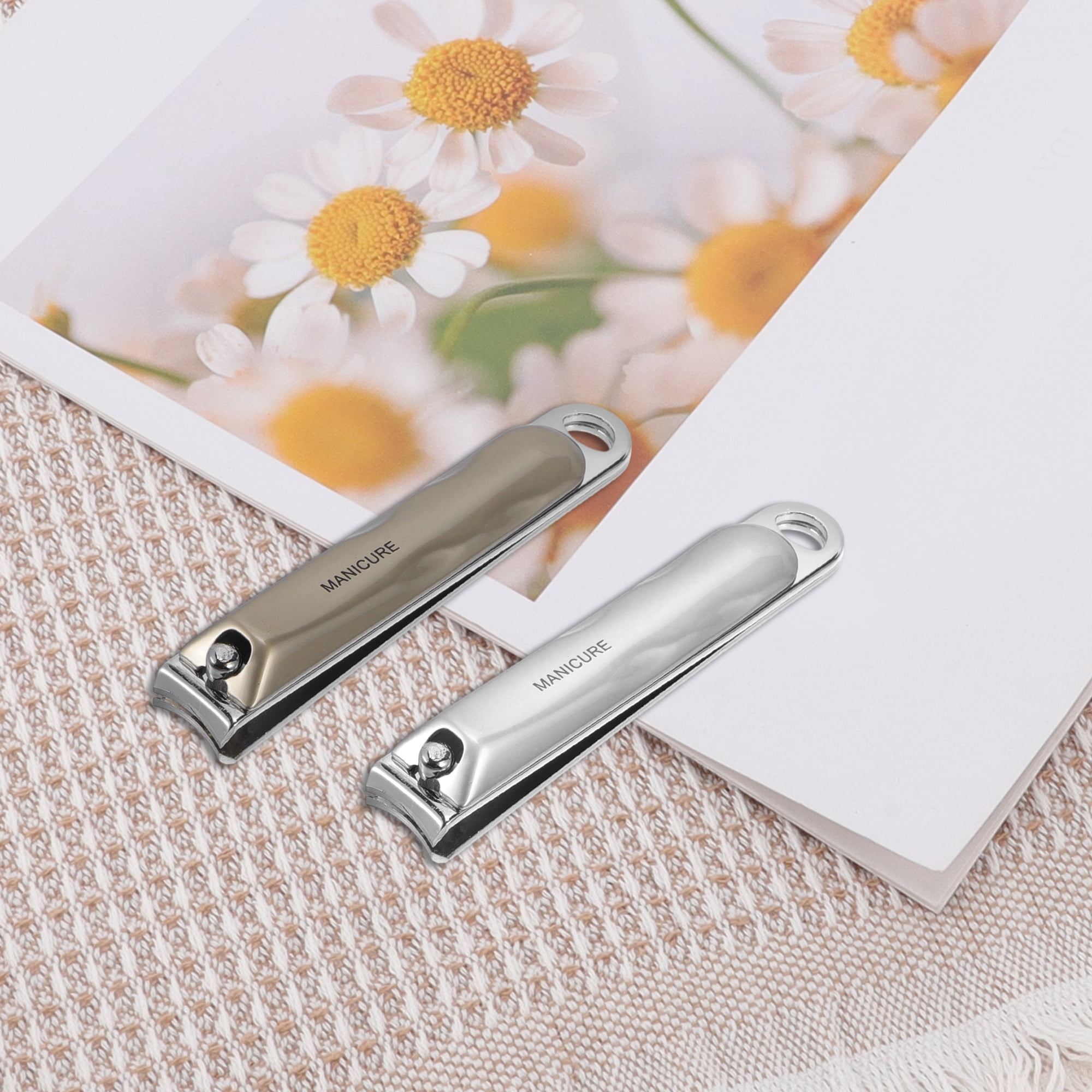 Unique Bargains 10pcs Carbon Steel Nail Clippers Set 3.15"x 0.55" Silver Tone