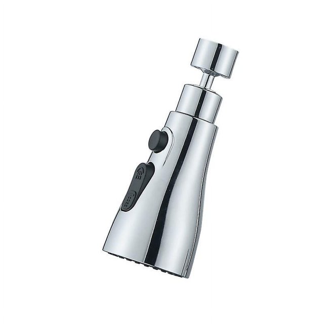 Caño giratorio para fregadero de cocina, cabezal rociador con rosca para grifo con 3 modos, accesorio de boquilla difusora de extremo de grifo elevador de repuesto, aireador de grifo con adaptación