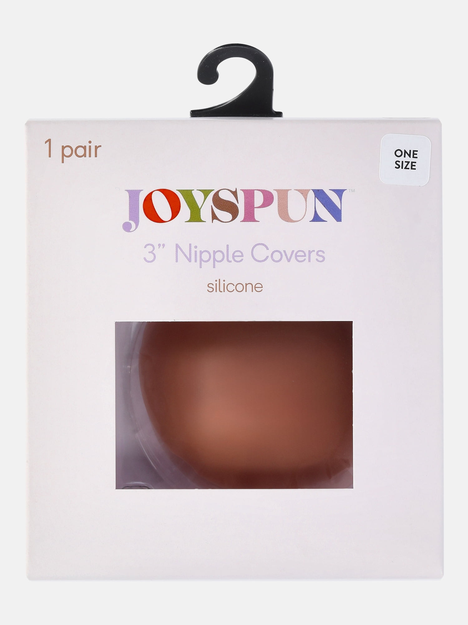 Joyspun Women's Silicone Nipple Covers, Reusable Seamless Coverage, 1 Pair, Sizes 3-4"