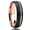 6mm, variant on Tungsten Carbide Two-tone Ring Rose Gold and Black Diamond-cut Sandblasted Finish Unisex Tungsten Steel Couple Rings
