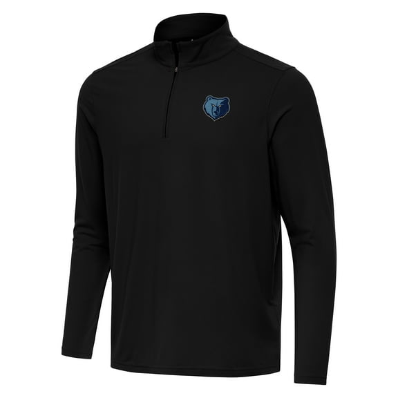 Men's Antigua Black Memphis Grizzlies Intent Quarter-Zip Top