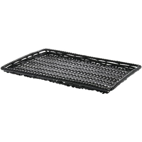 HUBERT® Black Basket - 13"L x 18"W x 1"H